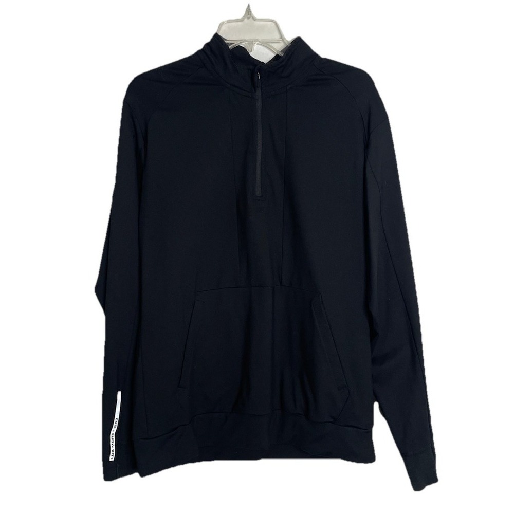 Alphalete 1/4 Zip Pullover Mens  Black Gym Performance Active Athletic Workout M